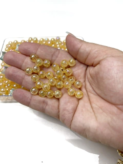 BOLA IRISADA CRAQUELADA AMARELO VANILA 8MM 30 GRAMAS - comprar online