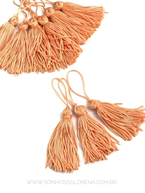 TASSEL POLIESTER 9,5 CM SALMÃO COM 2 UNIDADES