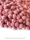 KIT COM 10 POMPOM DE MALHA DE 1,5CM ROSA ANTIGO