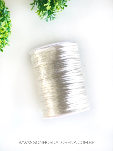 RABO DE RATO OFF WHITE DE 2MM COM 5 METROS