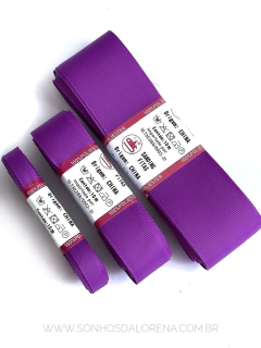 FITA GORGURÃO LISO SANDING COR 167 ROXO COM 10 METROS