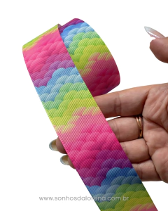 FITA GORGURÃO ESTAMPADA DEGRADÊ SEREISMO COM 3 METROS - Sonhos da Lorena