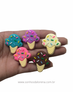 APLIQUE EMBORRACHADO SORVETE TONS MISTO 3CM (5 UNIDADES) - comprar online