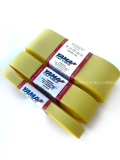 FITA GORGURÃO LISO YAMA COR 640 LEMON COM 10 METROS