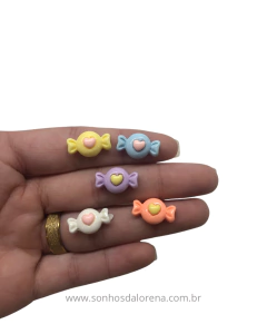 APLIQUES DE RESINA MINI BOMBOM CANDY 1,5CM (5 UNIDADES) - comprar online