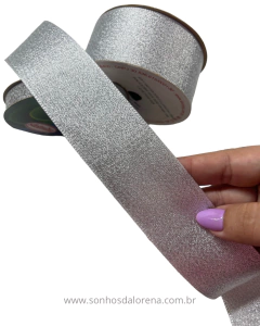 FITA SINIMBU LUREX 38MM PRATA 1667/10 COR 01 - comprar online