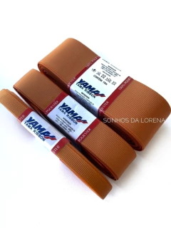 FITA GORGURÃO LISO YAMA COR 743 GINGER COM 10 METROS