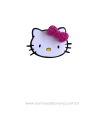 APLIQUE ACRILICO HELLO KITTY LACINHO PINK 3,6X2,5CM 2 UNIDADES