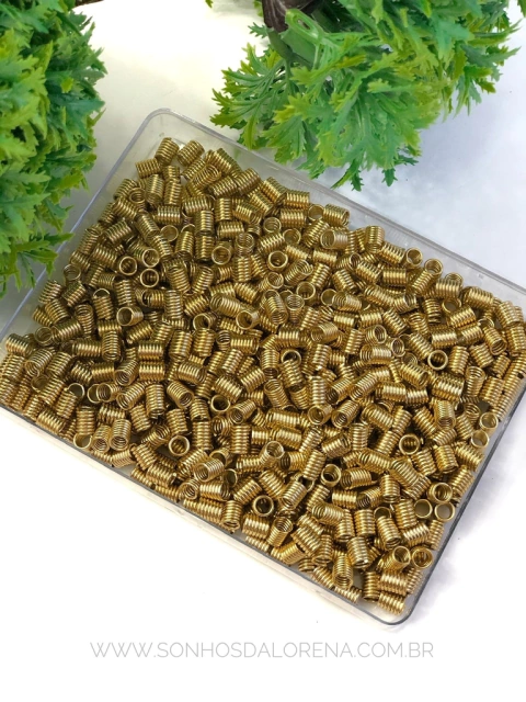 MOLA PARA OCULOS 6MM COM 7 VOLTAS DOURADA KIT COM 10 UNIDADES