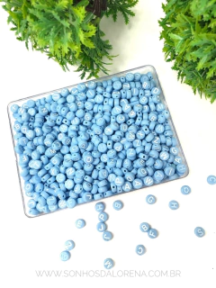 ENTREMEIO ALFABETO LETRA REDONDO AZUL BB COM 30 GRAMAS