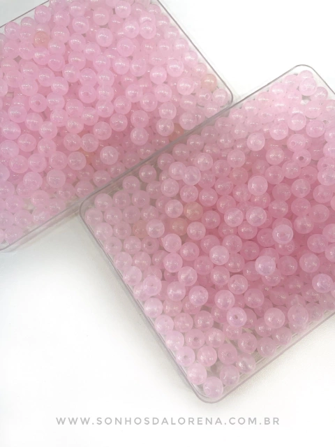 BOLA TRANSLUCIDA GLITER FINO ROSA BEBÊ COM 30 GRAMAS