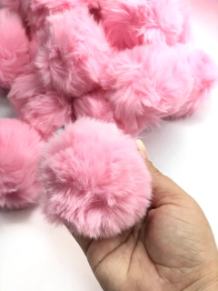 POMPOM DE PELUCIA 7CM ROSA BEBÊ GRANDÃO UNIDADE - comprar online