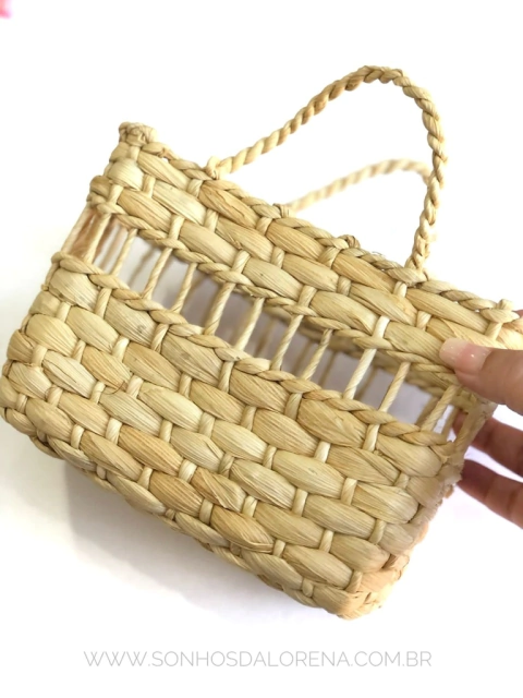 BOLSA DE PALHA 20X10X14