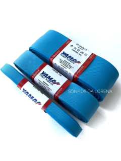 FITA GORGURÃO LISO YAMA COR 328 ISLAND BLUE COM 10 METROS