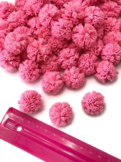 POMPONS DE MALHA 2,5CM ROSA MÉDIO (10 UNIDADES) - loja online