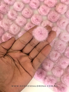 POMPONS ACHATADINHOS DE PELUCIA 2,5 TULIPA (ROSA BEBÊ) 2 UNIDADES - comprar online
