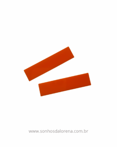 PLAQUINHA PARA AIRCLIP TAM 6CM X 1,5CM (2 UNIDADES) LARANJA