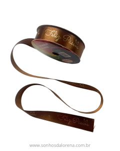 FITA SINIMBU ESTAMPA FELIZ PASCOA (MARROM) (10METROS) TAMANHO:22MM ART: 1871/22 COR: 02