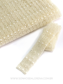 MANTA DE PEROLAS 1CMX40CM COM 02 TIRAS - comprar online