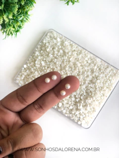 MEIA PEROLA 5MM IRISADA PEROLA COM 10 GRAMAS - comprar online