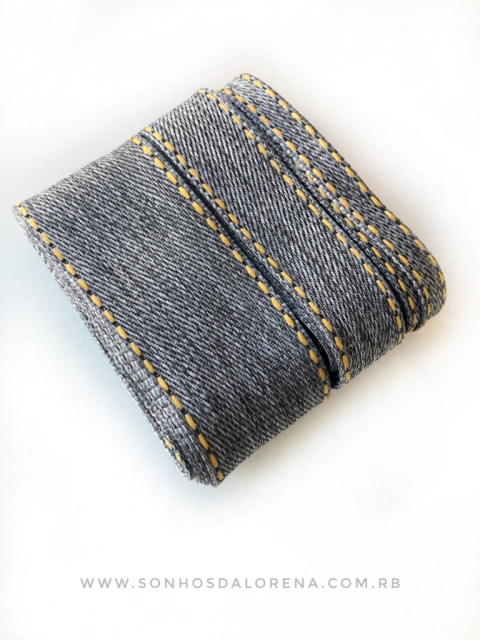 KIT DE FITA JEANS SINIMBU ESTONADO COM 6 METROS (3 LARGURA)