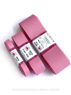 FITA GORGURÃO LISO SANDING COR 19 HOT PINK COM 10 METROS - Sonhos da Lorena