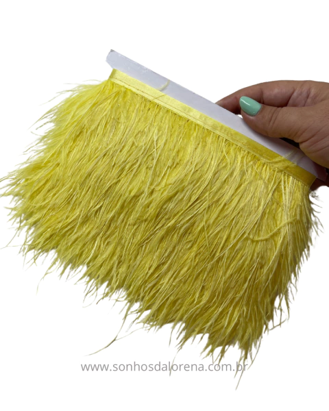 FITA COM PLUMAS AMARELO BEBE( 50CM)