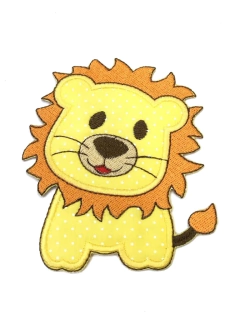 APLIQUE TERMOCOLANTE LEÃO COM POÁ TAM G 8,5X10,5CM UNIDADE