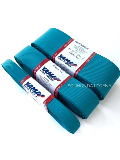 FITA GORGURÃO LISO YAMA COR 343 TORNADO BLUE COM 10 METROS