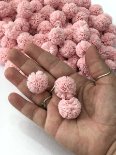 Imagem do POMPONS DE MALHA 2,5CM ROSA BEBÊ (10 UNIDADES)