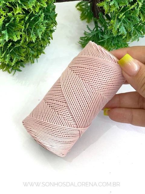 CORDÃO ENCERADO ROSA BB KIT COM 5 METROS