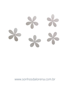 APLIQUE DE FLOR EM LONITA VERNIZ P BRANCA 2CM COM 05 UNIDADES na internet