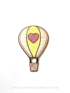 APLIQUE TERMOCOLANTE BALÃO ROSA TAM P 4X6CM UNIDADE - Sonhos da Lorena
