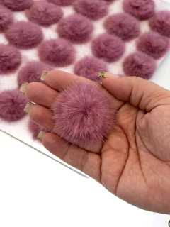 POMPONS ACHATADINHOS DE PELUCIA 4,5 ROSA CHÁ 2 UNIDADES - comprar online
