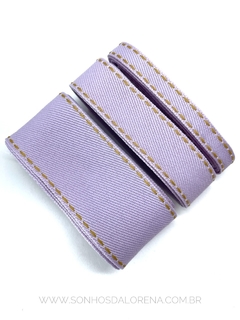 KIT DE FITA JEANS SINIMBU LILÁS COM 6 METROS (3 LARGURAS)