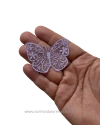 BORBOLETA RENDADA LILAS 4CM COM 02 UNIDADES
