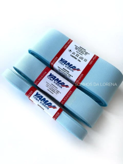 FITA GORGURÃO LISO YAMA COR 305 LT. BLUE COM 10 METROS