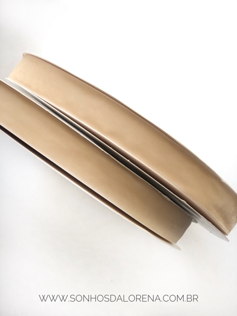 FITA VELUDO SANDING 22MM 28 CREME POR METRO
