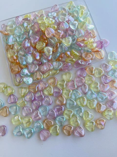 ENTREMEIO ACRILICO CORAÇÕES 10MM CANDY HOLOGRAFICO 10 GRAMAS APROXIMADAMENTE 21 UNIDADES - comprar online