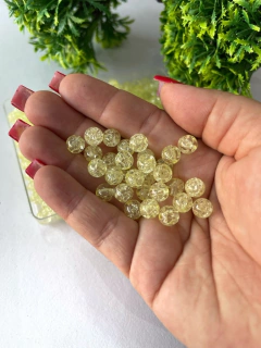 BOLA CRAQUELADA AMARELO BB DE 8MM COM 30 GRAMAS - comprar online