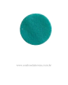 CIRCULO DE FELTRO VERDE TIFFANY 3,5CM X 3,5CM 10 UNIDADES
