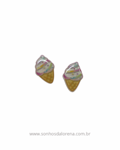 APLIQUES DE RESINA SORVETE COM CONFETES 2CM (2 UNIDADES) - comprar online