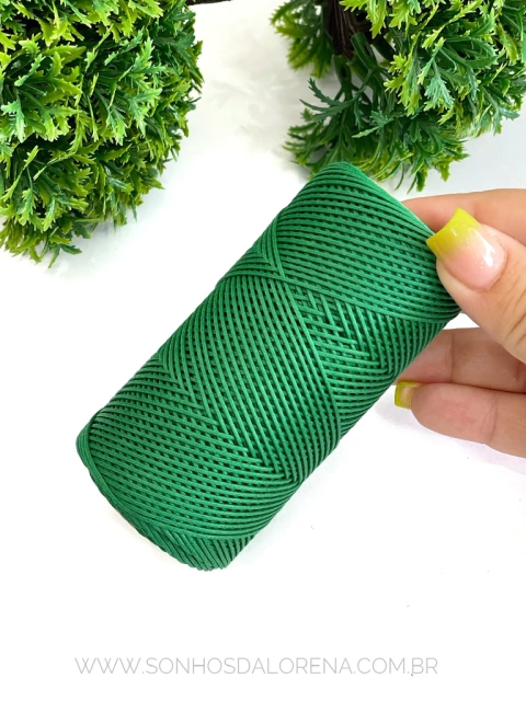 CORDÃO ENCERADO VERDE BANDEIRA KIT COM 5 METROS