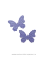 BORBOLETA VAZADA LILAS 4CM COM 02 UNIDADES