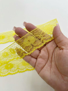 FITA RENDA RÍGIDA AMARELO DE 37MM COM 2 METROS - comprar online