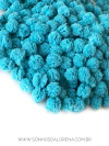 KIT COM 10 POMPONS DE MALHA DE 1,5CM TURQUESA