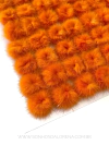 POMPONS ACHATADINHOS DE PELUCIA 2,5CM LARANJA NEON 2 UNIDADES