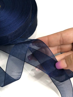 FITA ORGANZA SANDING 38 MARINHO KIT 10 METROS - comprar online