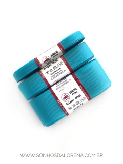 FITA GORGURÃO LISO SANDING COR 266 AZUL FROZEN COM 10 METROS