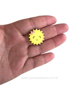 APLIQUE ACRILICO SOL 2,5CM X 2,5CM COM 2UNIDADES - comprar online